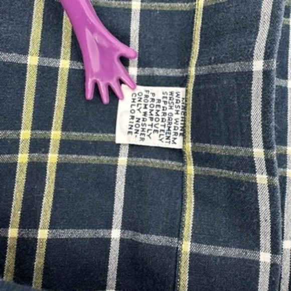 Ralph Lauren Blake XXL‎ Mens Plaid Short Sleeve Button Up Shirt Navy Cotton - Picture 9 of 10